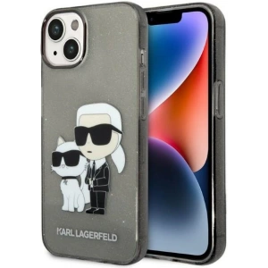 Etui Karl Lagerfeld KLHCP14MHNKCTGK Apple iPhone 14 Plus / 15 Plus czarny/black hardcase IML GLIT NFT Karl&Choupette