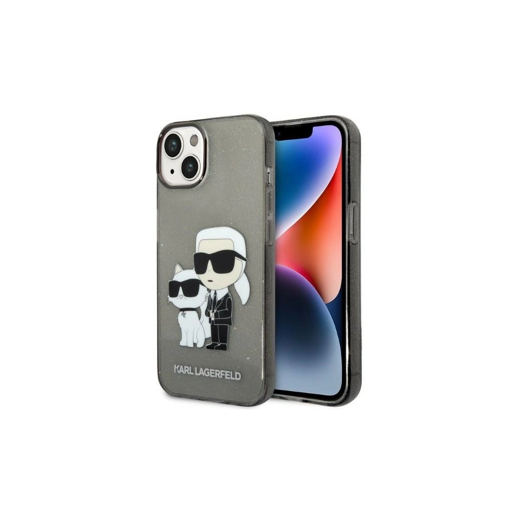 Etui Karl Lagerfeld KLHCP14MHNKCTGK Apple iPhone 14 Plus / 15 Plus czarny/black hardcase IML GLIT NFT Karl&Choupette
