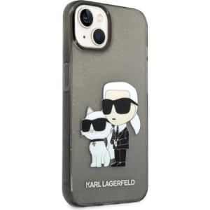 Etui Karl Lagerfeld KLHCP14MHNKCTGK Apple iPhone 14 Plus / 15 Plus czarny/black hardcase IML GLIT NFT Karl&Choupette