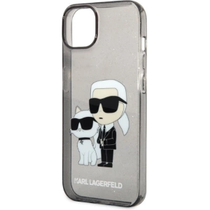 Etui Karl Lagerfeld KLHCP14MHNKCTGK Apple iPhone 14 Plus / 15 Plus czarny/black hardcase IML GLIT NFT Karl&Choupette
