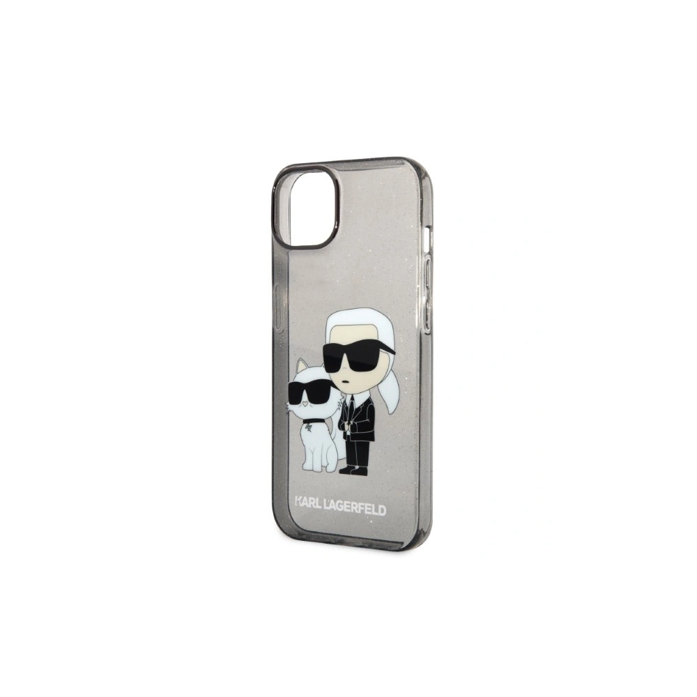 Etui Karl Lagerfeld KLHCP14MHNKCTGK Apple iPhone 14 Plus / 15 Plus czarny/black hardcase IML GLIT NFT Karl&Choupette