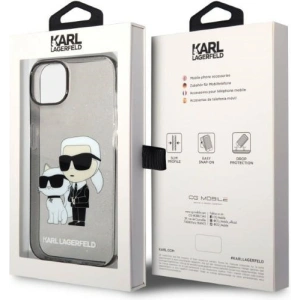 Etui Karl Lagerfeld KLHCP14MHNKCTGK Apple iPhone 14 Plus / 15 Plus czarny/black hardcase IML GLIT NFT Karl&Choupette
