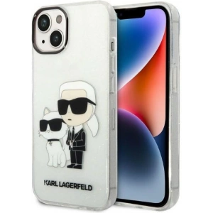 Etui Karl Lagerfeld KLHCP14MHNKCTGT Apple iPhone 14 Plus / 15 Plus transparent hardcase IML GLIT NFT Karl&Choupette