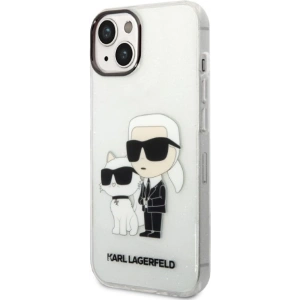 Etui Karl Lagerfeld KLHCP14MHNKCTGT Apple iPhone 14 Plus / 15 Plus transparent hardcase IML GLIT NFT Karl&Choupette