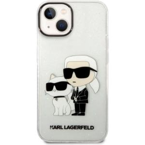 Etui Karl Lagerfeld KLHCP14MHNKCTGT Apple iPhone 14 Plus / 15 Plus transparent hardcase IML GLIT NFT Karl&Choupette