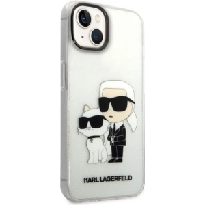 Etui Karl Lagerfeld KLHCP14MHNKCTGT Apple iPhone 14 Plus / 15 Plus transparent hardcase IML GLIT NFT Karl&Choupette