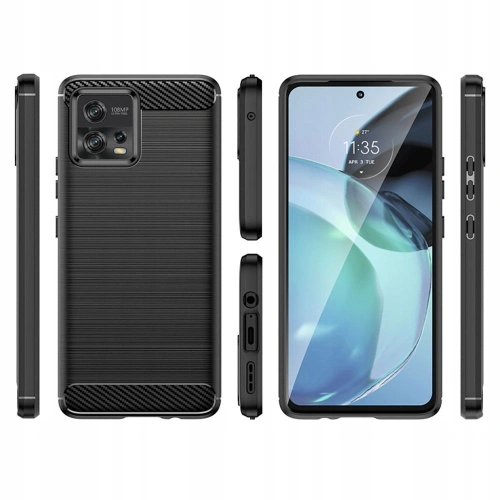 Buy Tech-Protect TPUCarbon Motorola Moto G72 Black - THP1536 - {ean13} - Home Screen Store Europe