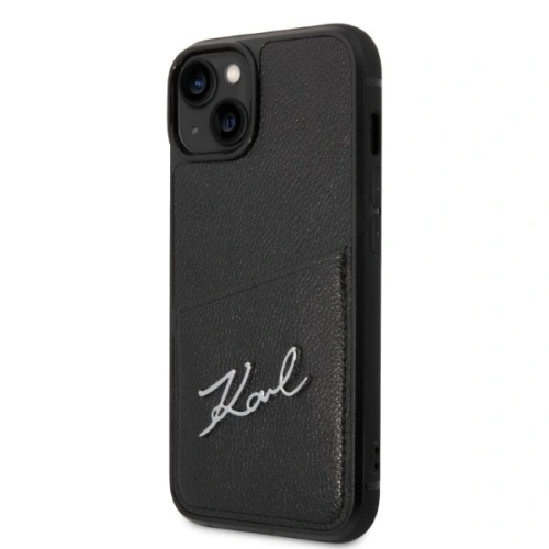 Kup Etui Karl Lagerfeld KLHCP14SCSSK Apple iPhone 14 hardcase czarny/black Signature Logo Cardslot - KLD1239 - {ean13} - Sklep Home Screen