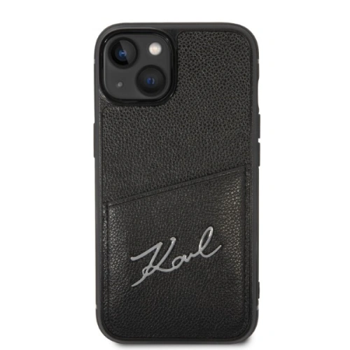 Kup Etui Karl Lagerfeld KLHCP14SCSSK Apple iPhone 14 hardcase czarny/black Signature Logo Cardslot - KLD1239 - {ean13} - Sklep Home Screen