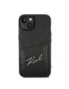 Kup Etui Karl Lagerfeld KLHCP14SCSSK Apple iPhone 14 hardcase czarny/black Signature Logo Cardslot - KLD1239 - {ean13} - Sklep Home Screen