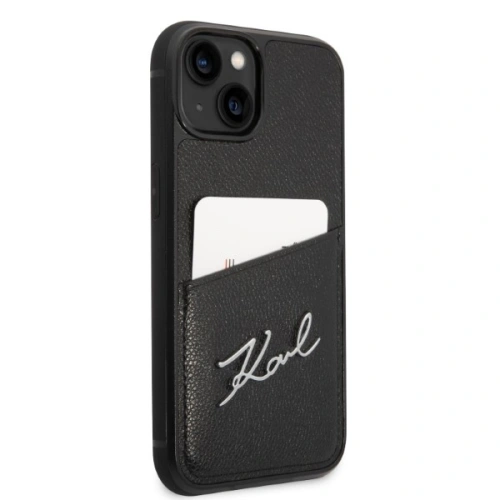 Kup Etui Karl Lagerfeld KLHCP14SCSSK Apple iPhone 14 hardcase czarny/black Signature Logo Cardslot - KLD1239 - {ean13} - Sklep Home Screen