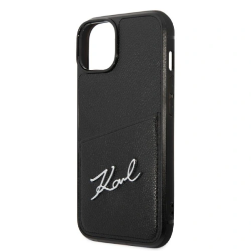 Kup Etui Karl Lagerfeld KLHCP14SCSSK Apple iPhone 14 hardcase czarny/black Signature Logo Cardslot - KLD1239 - {ean13} - Sklep Home Screen