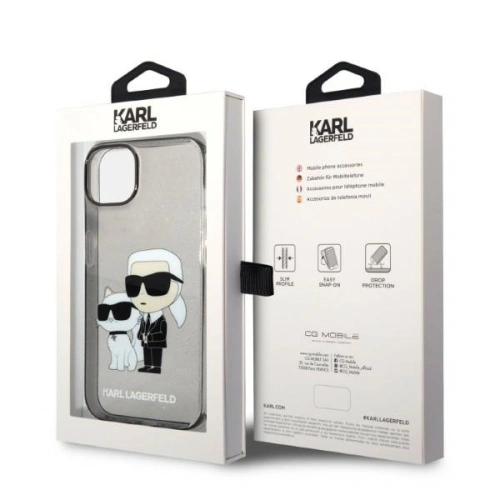 Kup Etui Karl Lagerfeld KLHCP14SHNKCTGK Apple iPhone 14 czarny/black hardcase IML GLIT NFT Karl&Choupette - KLD1241 - {ean13} - Sklep Home Screen