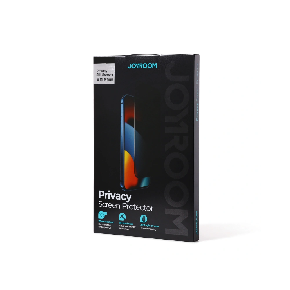 Szkło prywatyzujące Joyroom Knight 2,5D Privacy TG Apple iPhone 14 Pro Anti-Spy przezroczysty (JR-P02)