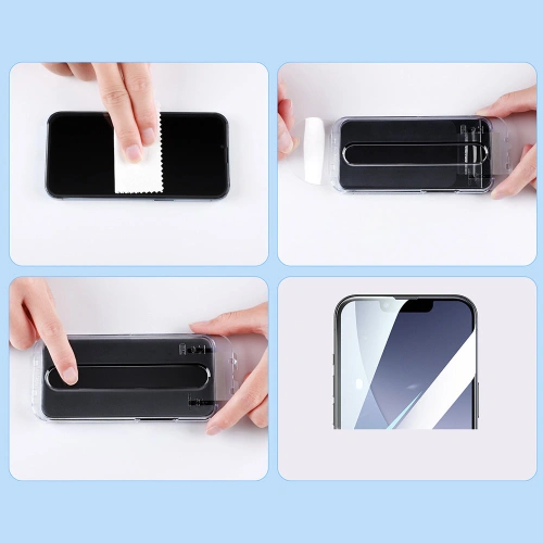 Kup Gehärtetes Glas Joyroom Easy Fit Full Screen Apple iPhone 14 Pro Montagerahmen (JR-DH10) - JYR517 - {ean13} - Sklep Home Screen