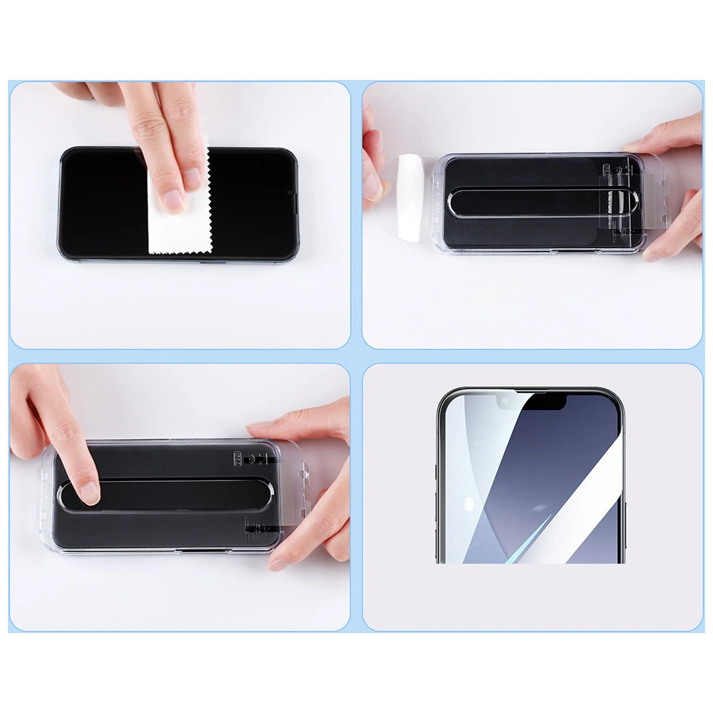 Szkło hartowane Joyroom Easy Fit Full Screen Apple iPhone 14 Plus / 15 Plus stelaż montażowy (JR-DH11)