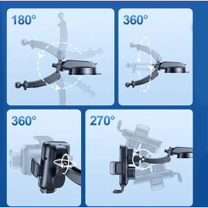 Kup Automatischer Auto-Halter mit kabelloser Ladestation Joyroom 15W Qi für Windschutzscheibe Armaturenbrett schwarz (JR-ZS298 dash) - JYR522 - {ean13} - Sklep Home Screen