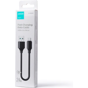 Joyroom USB/microUSB Cable 480Mb/s 2.4A 0.25m black (S-UM018A9)
