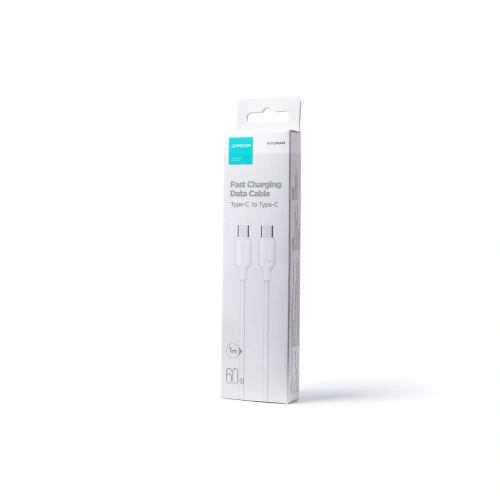 Buy Joyroom USB-C/USB-C Cable 480Mb/s 60W 1m white (S-CC060A9) - JYR545 - {ean13} - Home Screen Store Europe