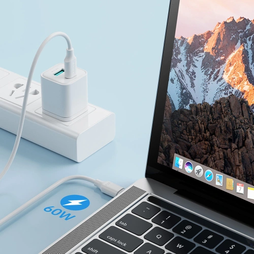 Kup Cablul Joyroom USB-C/USB-C 480Mb/s 60W 1m alb (S-CC060A9) - JYR545 - {ean13} - Sklep Home Screen