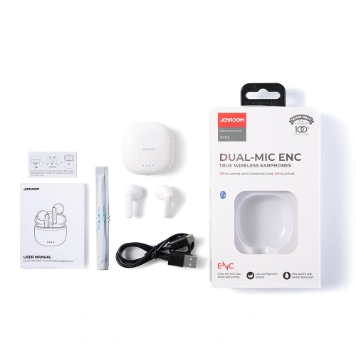 Kup Drahtlose TWS Joyroom ENC IPX4 Bluetooth 5.3 weiß (JR-TL11) - JYR552 - {ean13} - Sklep Home Screen