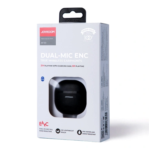 Kup Căști wireless TWS Joyroom ENC IPX4 Bluetooth 5.3 negru (JR-TL11) - JYR553 - {ean13} - Sklep Home Screen