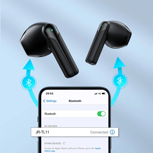 Kup Słuchawki bezprzewodowe TWS Joyroom ENC IPX4 Bluetooth 5.3 czarny (JR-TL11) - JYR553 - {ean13} - Sklep Home Screen
