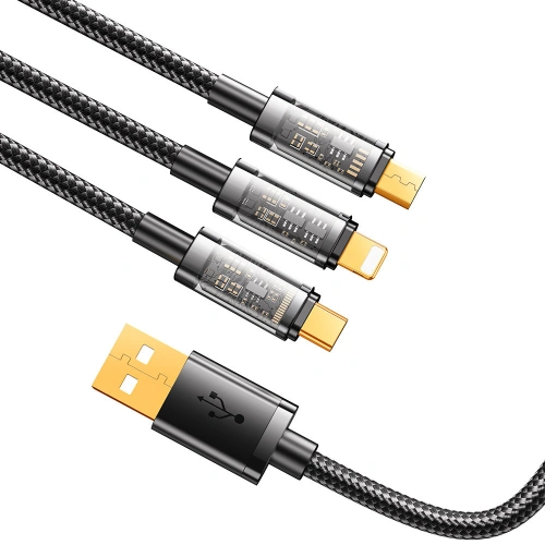 Kup Kabel Joyroom 3w1 USB-USB-C/Lightning/microUSB 3,5A 1,2m černý (S-1T3015A5) - JYR554 - {ean13} - Sklep Home Screen