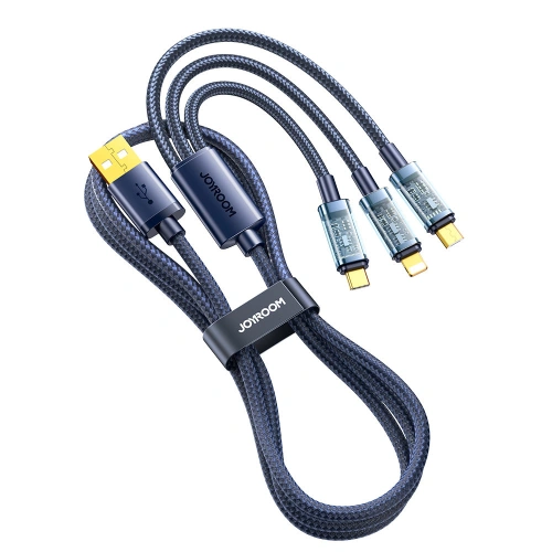 Kup Cablul Joyroom 3w1 USB-USB-C/Lightning/microUSB 3,5A 1,2m albastru (S-1T3015A5) - JYR555 - {ean13} - Sklep Home Screen