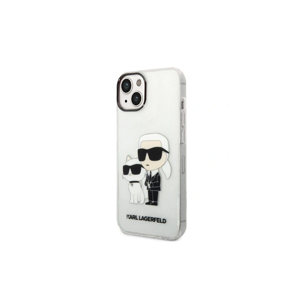 Etui Karl Lagerfeld KLHCP14SHNKCTGT Apple iPhone 14 transparent hardcase IML GLIT NFT Karl&Choupette
