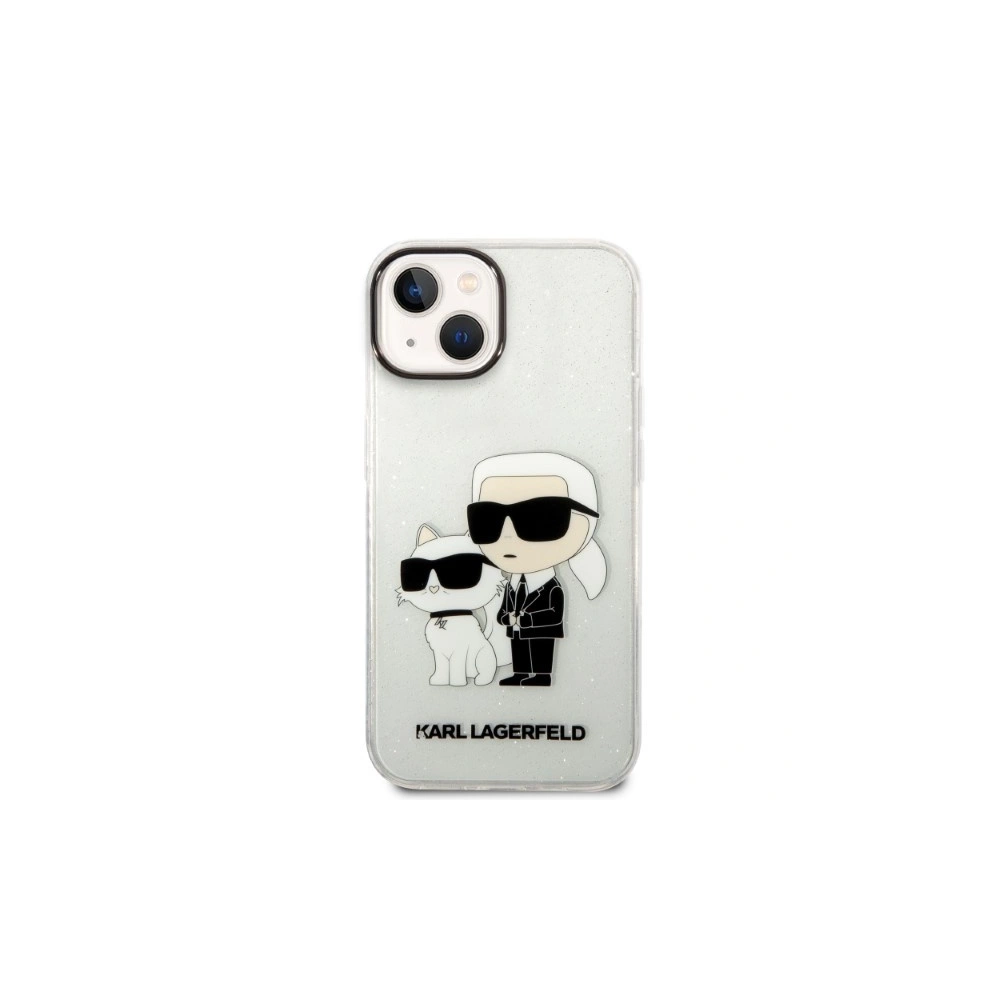 Etui Karl Lagerfeld KLHCP14SHNKCTGT Apple iPhone 14 transparent hardcase IML GLIT NFT Karl&Choupette