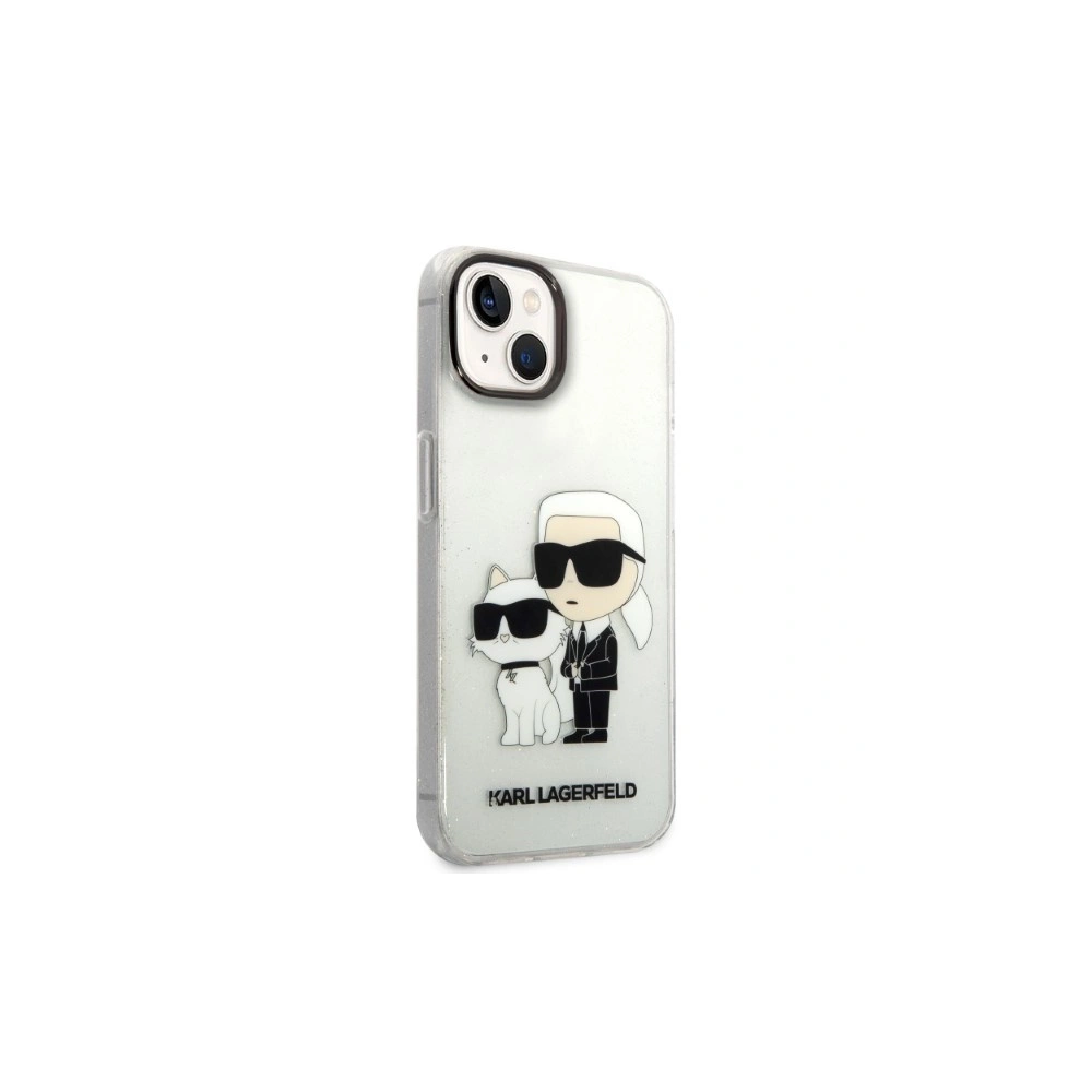 Etui Karl Lagerfeld KLHCP14SHNKCTGT Apple iPhone 14 transparent hardcase IML GLIT NFT Karl&Choupette