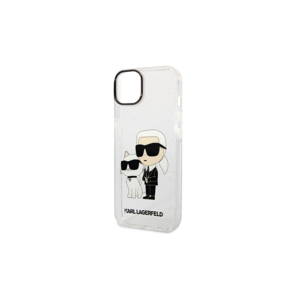 Etui Karl Lagerfeld KLHCP14SHNKCTGT Apple iPhone 14 transparent hardcase IML GLIT NFT Karl&Choupette