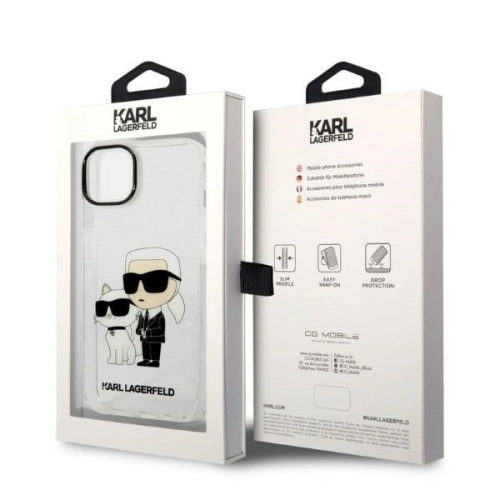 Kup Etui Karl Lagerfeld KLHCP14SHNKCTGT Apple iPhone 14 transparent hardcase IML GLIT NFT Karl&Choupette - KLD1242 - {ean13} - Sklep Home Screen