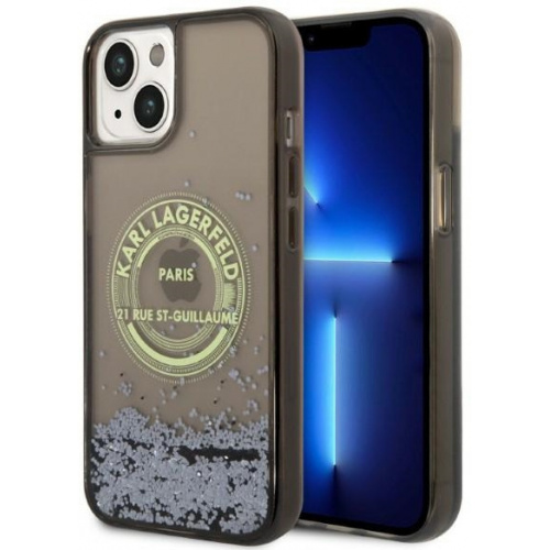 Kup Etui Karl Lagerfeld KLHCP14SLCRSGRK Apple iPhone 14 czarny/black hardcase Liquid Glitter RSG - 3666339086008 - KLD1243 - Homescreen.pl