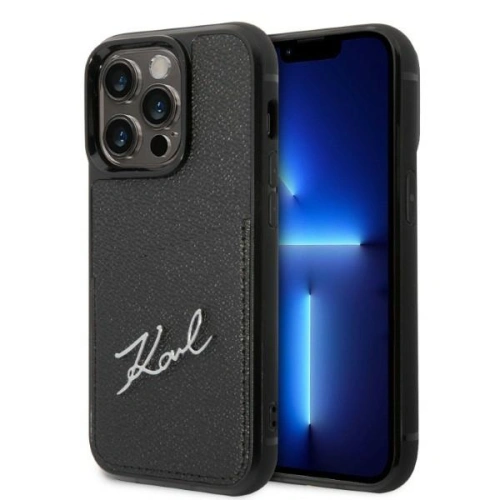 Kup Etui Karl Lagerfeld KLHCP14XCSSK Apple iPhone 14 Pro Max kemény tok fekete/black Signature Logo Kártyafoglalattal - KLD1244 - {ean13} - Sklep Home Screen