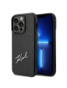 Etui Karl Lagerfeld KLHCP14XCSSK Apple iPhone 14 Pro Max kemény tok fekete/black Signature Logo Kártyafoglalattal