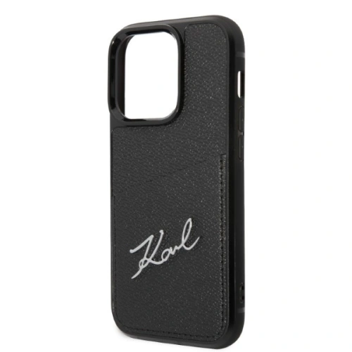 Kup Etui Karl Lagerfeld KLHCP14XCSSK Apple iPhone 14 Pro Max kemény tok fekete/black Signature Logo Kártyafoglalattal - KLD1244 - {ean13} - Sklep Home Screen
