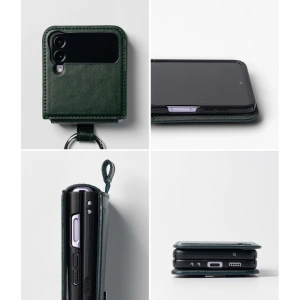 Case Ringke Signature Folio Samsung Galaxy Z Flip 4 Dunkelgrün
