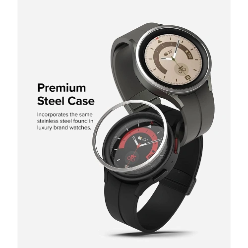 Buy Ringke Bezel Styling Samsung Galaxy Watch 5 Pro 45mm Stainless Silver - RGK1718 - {ean13} - Home Screen Store Europe