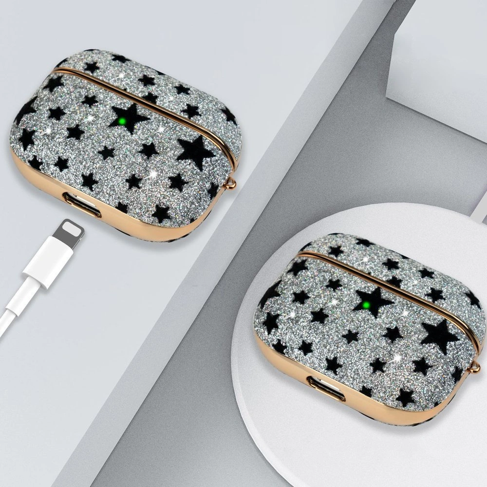 Etui Kingxbar Black Star Case Apple AirPods Pro czarny