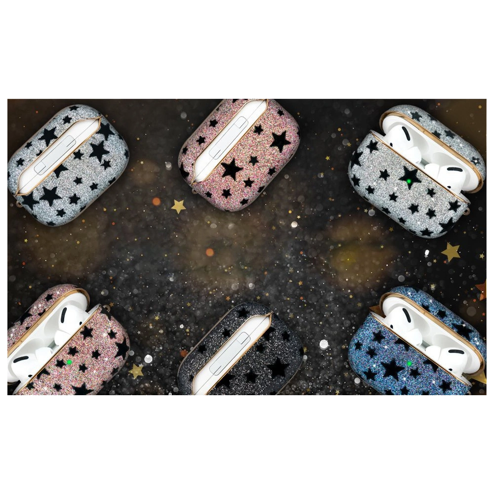 Etui Kingxbar Black Star Case Apple AirPods Pro czarny