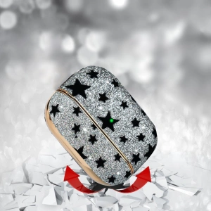 Etui Kingxbar Black Star Case Apple AirPods Pro czarny