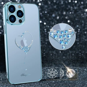 Etui Kingxbar Wish Swarovski Apple iPhone 13 niebieski