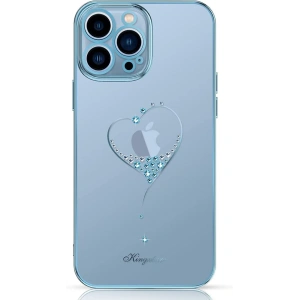 Etui Kingxbar Wish Swarovski Apple iPhone 13 Pro niebieski