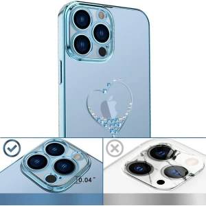 Etui Kingxbar Wish Swarovski Apple iPhone 13 Pro Max niebieski