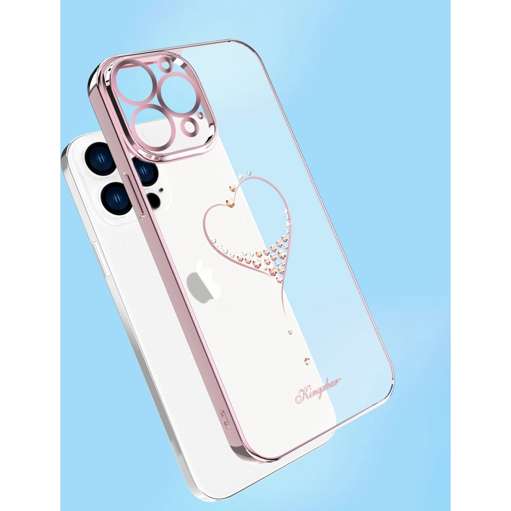 Etui Kingxbar Wish Swarovski Apple iPhone 13 różowy