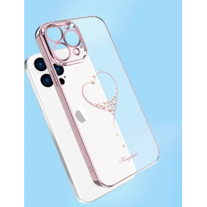Etui Kingxbar Wish Swarovski Apple iPhone 13 Pro różowy