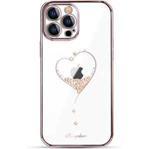 Etui Kingxbar Wish Swarovski Apple iPhone 13 Pro Max różowy