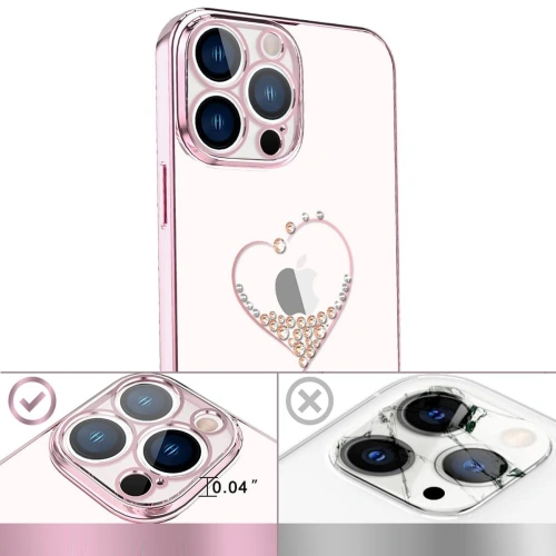 Kup Etui Kingxbar Wish Swarovski Apple iPhone 13 Pro Max rózsaszín - KGX485 - {ean13} - Sklep Home Screen